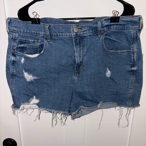 Old Navy Blue Distressed Boyfriend fit Jean Shorts